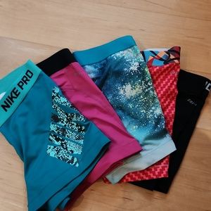 Nike Pro lot  (5 shorts, 1 pants)
